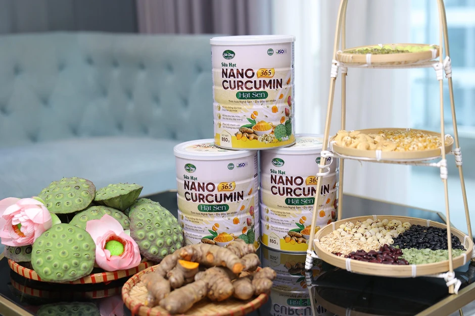 Sữa hạt Nano Curcumin Hạt Sen 365 – Bữa sáng dinh dưỡng hỗ trợ hệ tiêu hóa khỏe mạnh Sữa hạt Nano Curcumin Hạt Sen 365 – Bữa sáng dinh dưỡng hỗ trợ hệ tiêu hóa khỏe mạnh