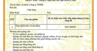 Thay đổi cơ quan cấp phép quảng cáo thực phẩm bảo vệ sức khỏe