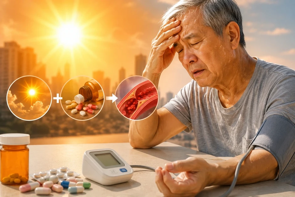 Thời tiết nóng gặp thuốc huyết áp: Nguy cơ tụt huyết áp người lớn tuổi