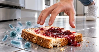 Thức ăn rơi xuống sàn có còn an toàn nếu áp dụng quy tắc 3 giây?