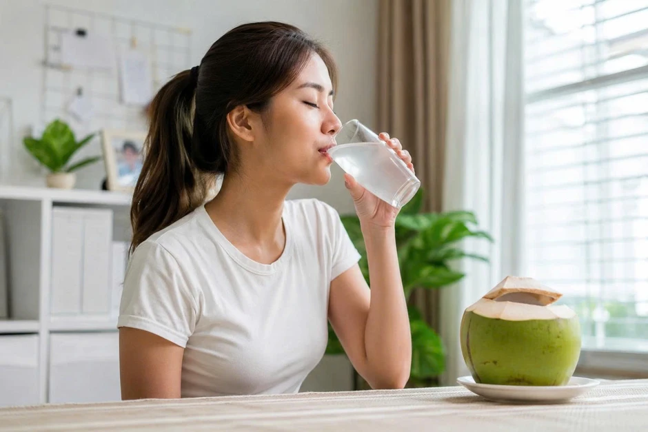 Vì sao bạn nên uống nước dừa vào buổi sáng khi bụng đói?