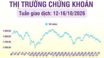 [Infographic] Chứng khoán tuần 12-16/10: VN-Index phục hồi nhẹ trong phiên cuối tuần,