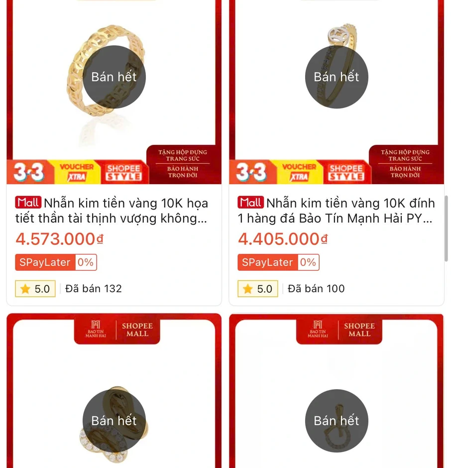 Chợ mạng rầm rộ bán vàng vía Thần Tài, vàng mini cháy hàng Chợ mạng rầm rộ bán vàng vía Thần Tài, vàng mini cháy hàng