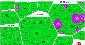 Cổ phiếu bất động sản bứt phá, VN-Index vượt xa 1.650 điểm