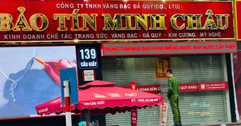 Cửa hàng vàng Bảo Tín Minh Châu giao dịch trở lại từ 12h trưa nay sau khi đột ngột đóng cửa