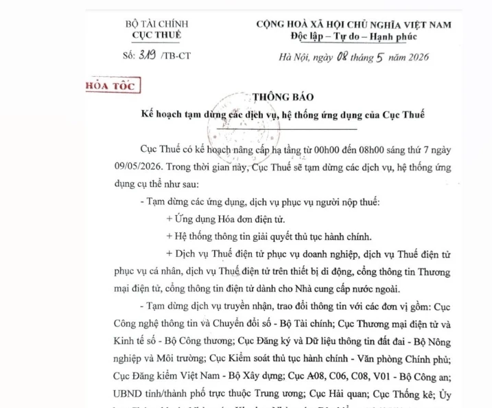 Cục Thuế phát thông báo hỏa tốc Cục Thuế phát thông báo hỏa tốc