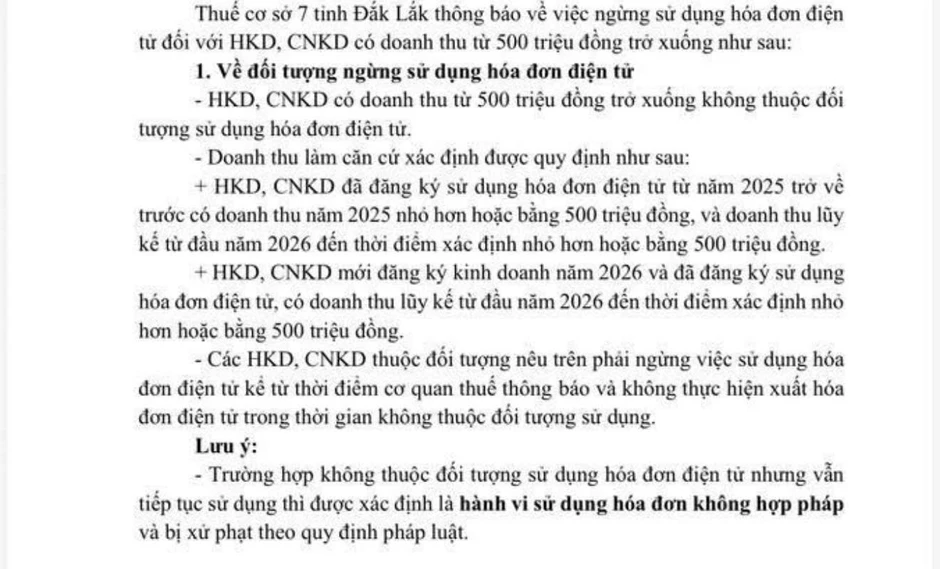 Doanh thu dưới 500 triệu, dùng hóa đơn sẽ bị phạt: Cách hiểu gây tranh cãi Doanh thu dưới 500 triệu, dùng hóa đơn sẽ bị phạt: Cách hiểu gây tranh cãi