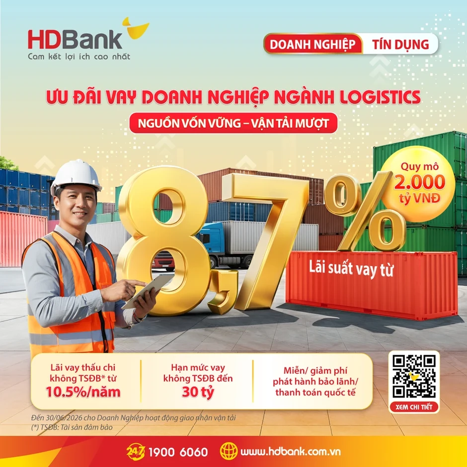 HDBank tung gói tài chính: Tín chấp đến 30 tỷ, tài trợ 100%, ký quỹ 0% cho doanh nghiệp HDBank tung gói tài chính: Tín chấp đến 30 tỷ, tài trợ 100%, ký quỹ 0% cho doanh nghiệp
