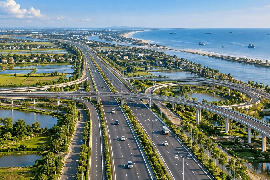 Một tuyến đại lộ được quy hoạch rộng gấp 4 đường băng sân bay, nối thẳng thành phố giàu nhất miền Bắc ra biển, rút ngắn thời gian di chuyển không quá 1 giờ Một tuyến đại lộ được quy hoạch rộng gấp 4 đường băng sân bay, nối thẳng thành phố giàu nhất miền Bắc ra biển, rút ngắn thời gian di chuyển không quá 1 giờ