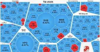Phiên giảm điểm mạnh nhất lịch sử, VN-Index “bốc hơi” hơn 115 điểm