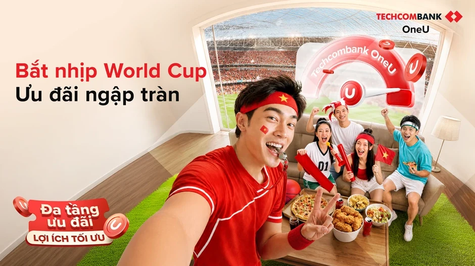 Săn trọn niềm vui World Cup 2026 từ mọi khoản chi tiêu với Techcombank OneU Săn trọn niềm vui World Cup 2026 từ mọi khoản chi tiêu với Techcombank OneU