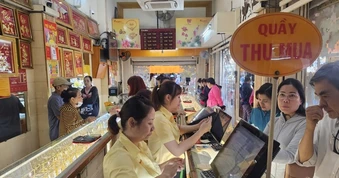 Sáng 19-3, giá vàng miếng, vàng nhẫn đồng loạt rớt 4,6 triệu đồng/lượng