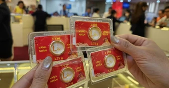 Sáng 8-5, giá vàng miếng SJC cao hơn vàng thế giới tới 17 triệu đồng/lượng