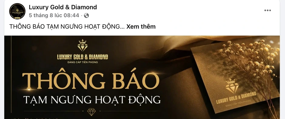 Thêm một thương hiệu kim cương thông báo ngừng hoạt động Thêm một thương hiệu kim cương thông báo ngừng hoạt động