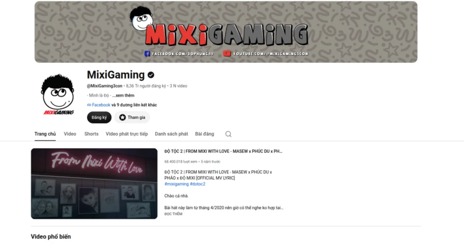 Thu nhập của Độ Mixi