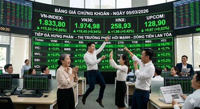 Trút bỏ gánh nặng, VN-Index mở gáp bứt phá ngay phiên ATO ngày 5-3