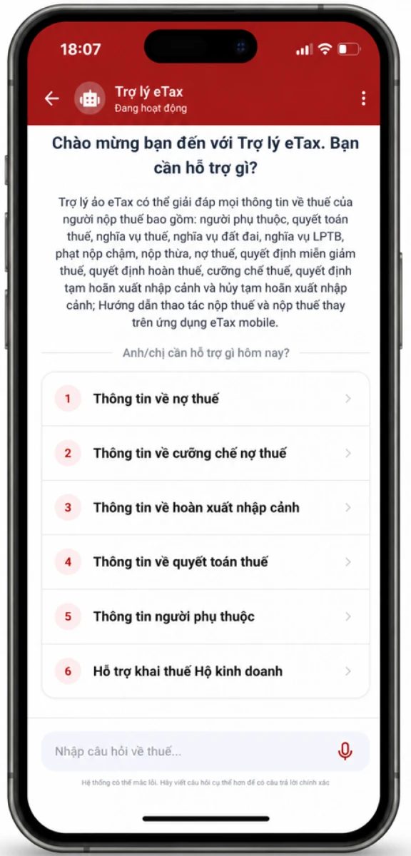 Ứng dụng eTax Mobile ra mắt phiên bản mới với nhiều tính năng cải tiến