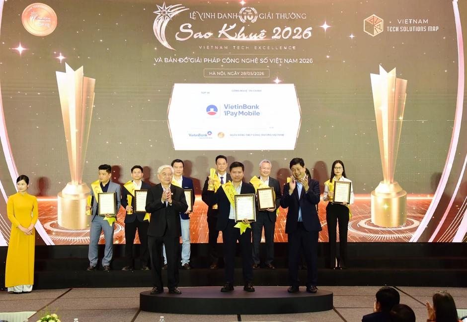 VietinBank iPay Mobile được vinh danh top 10 Sao Khuê 2026 VietinBank iPay Mobile được vinh danh top 10 Sao Khuê 2026