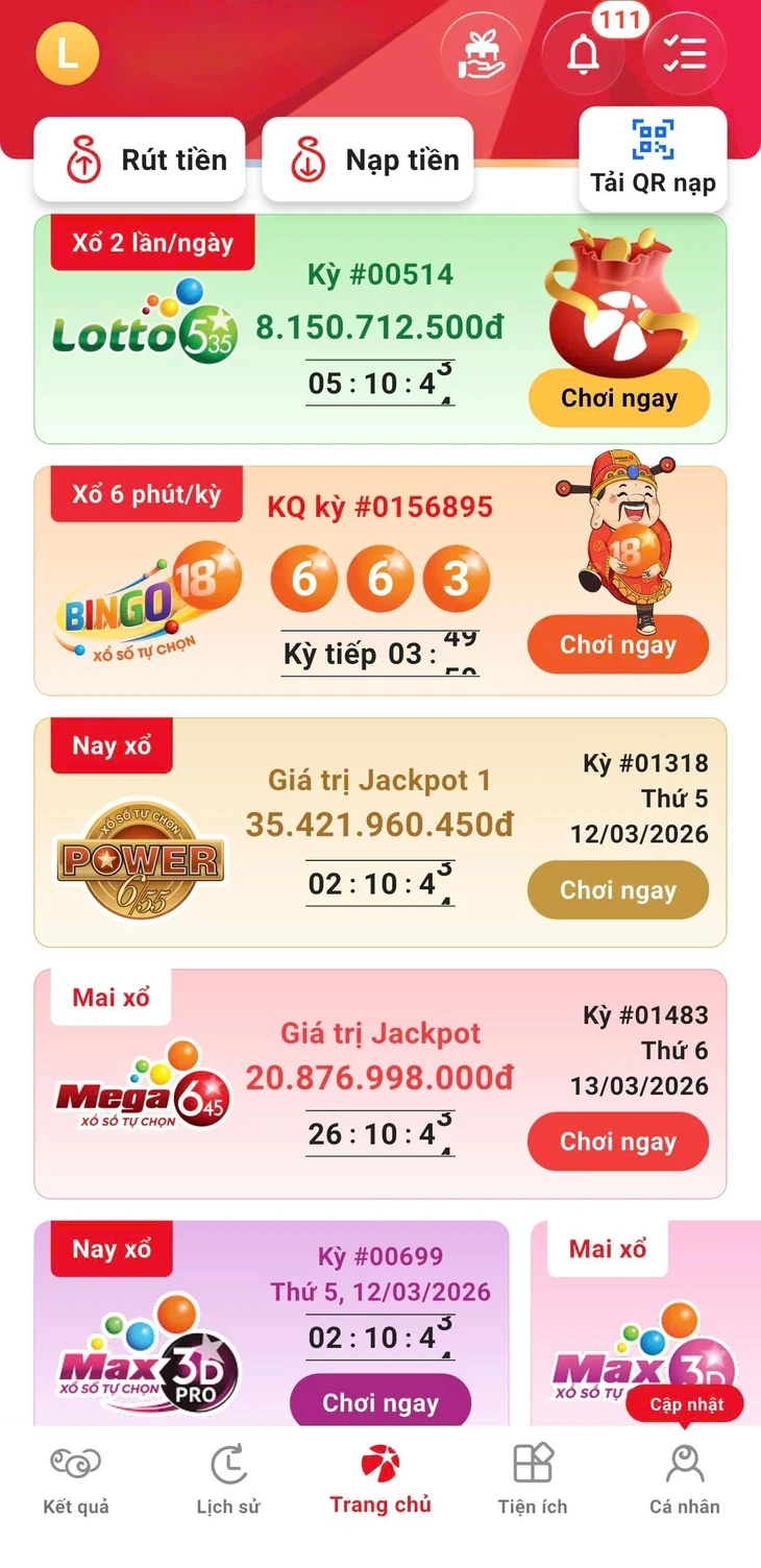 Vietlott thông báo Jackpot tăng thêm hàng tỉ đồng Vietlott thông báo Jackpot tăng thêm hàng tỉ đồng
