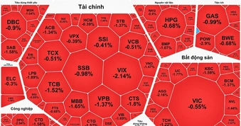 VN-Index đảo chiều giảm mạnh cuối phiên