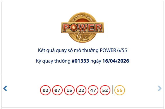 Xổ số Vietlott có vé Power 6/15 trúng giải Jackpot 1 hơn 91,8 tỉ đồng Xổ số Vietlott có vé Power 6/15 trúng giải Jackpot 1 hơn 91,8 tỉ đồng