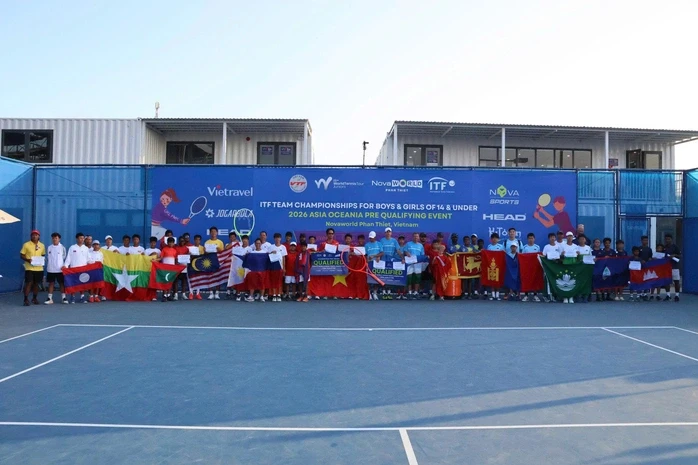 Tay vợt 14 tuổi TP HCM giúp tuyển quần vợt nam vô địch giải ITF trên sân nhà Tay vợt 14 tuổi TP HCM giúp tuyển quần vợt nam vô địch giải ITF trên sân nhà