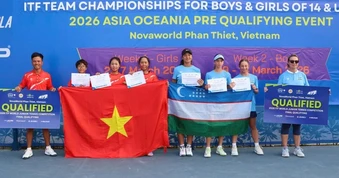 Tuyển nữ U14 Việt Nam giành vé dự vòng Final Qualifying ITF World Junior