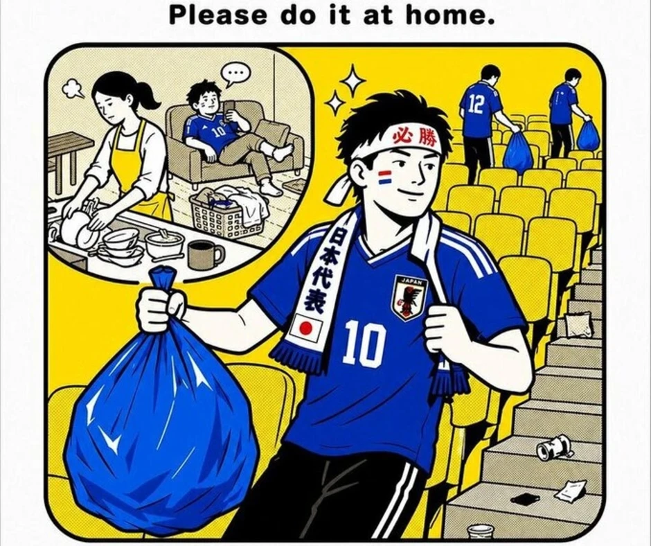 CĐV nam Nhật Bản bị chê 'siêng việc World Cup, lười việc nhà' - Báo TinVina CĐV nam Nhật Bản bị chê 'siêng việc World Cup, lười việc nhà' - Báo TinVina
