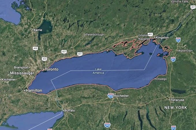 Google Maps đổi tên hồ Ontario thành "hồ Mỹ" Google Maps đổi tên hồ Ontario thành "hồ Mỹ"