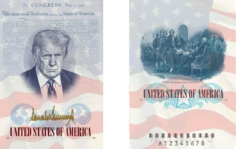Mỹ phát hành hộ chiếu đặc biệt có hình Tổng thống Trump