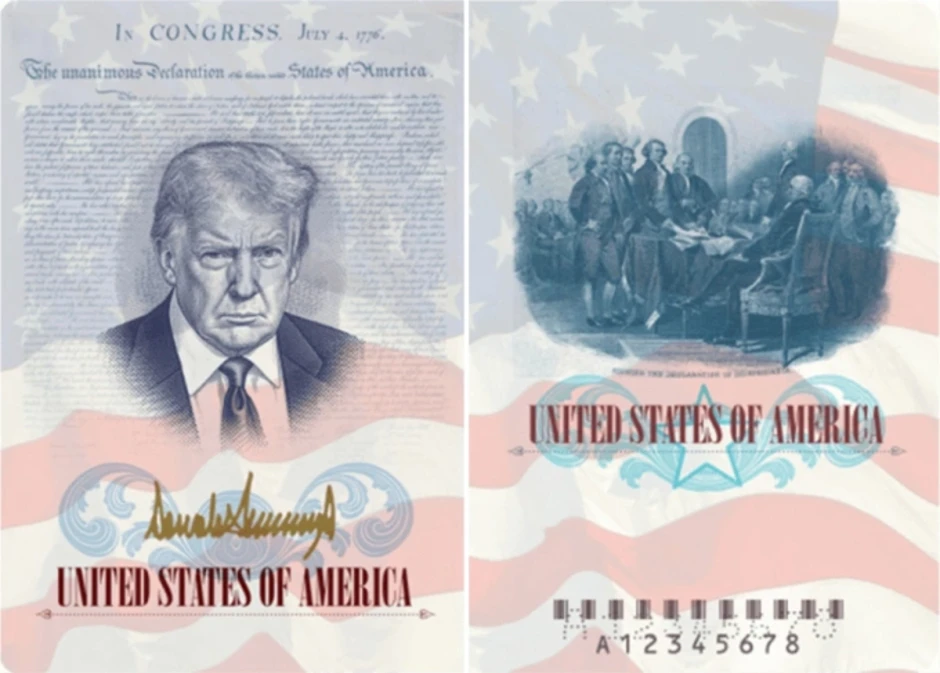 Mỹ sẽ phát hành hộ chiếu in hình ông Trump Mỹ sẽ phát hành hộ chiếu in hình ông Trump