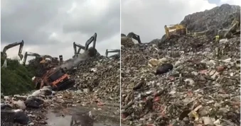 Sập núi rác lớn nhất Indonesia, 4 người thiệt mạng