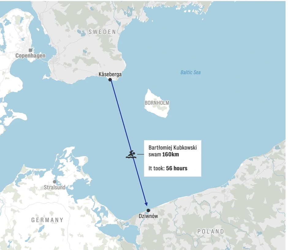 Thành tựu phi thường: Người đàn ông Ba Lan bơi vượt biển Baltic sau 56 giờ - Kỷ lục vô tiền khoáng hậu Thành tựu phi thường: Người đàn ông Ba Lan bơi vượt biển Baltic sau 56 giờ - Kỷ lục vô tiền khoáng hậu
