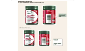 Australia: Thu hồi khẩn cấp 2 sản phẩm Nature’s Own do nghi chứa mảnh kính