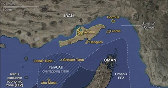 Bảy hòn đảo chiến lược  nắm giữ 'chìa khoá' eo biển Hormuz