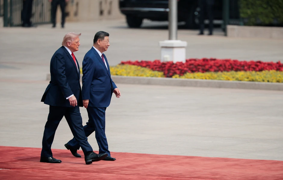Chủ tịch Trung Quốc Tập Cận Bình đón tiếp Tổng thống Mỹ Donald Trump