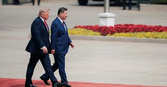 Chủ tịch Trung Quốc Tập Cận Bình đón tiếp Tổng thống Mỹ Donald Trump