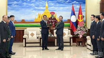 Chúc mừng kỷ niệm 71 năm Ngày thành lập Đảng Nhân dân Cách mạng Lào