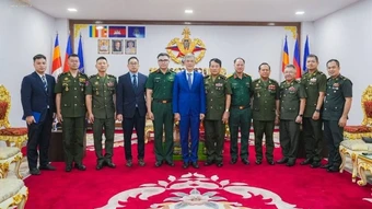 Chúc Tết Chol Chnam Thmey 2026 các lãnh đạo cấp cao Quân đội Hoàng gia Campuchia