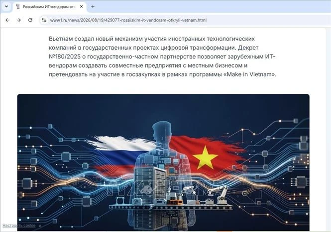 Cơ hội cho doanh nghiệp Nga gia nhập thị trường chuyển đổi số của Việt Nam Cơ hội cho doanh nghiệp Nga gia nhập thị trường chuyển đổi số của Việt Nam