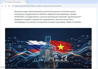 Cơ hội cho doanh nghiệp Nga gia nhập thị trường chuyển đổi số của Việt Nam
