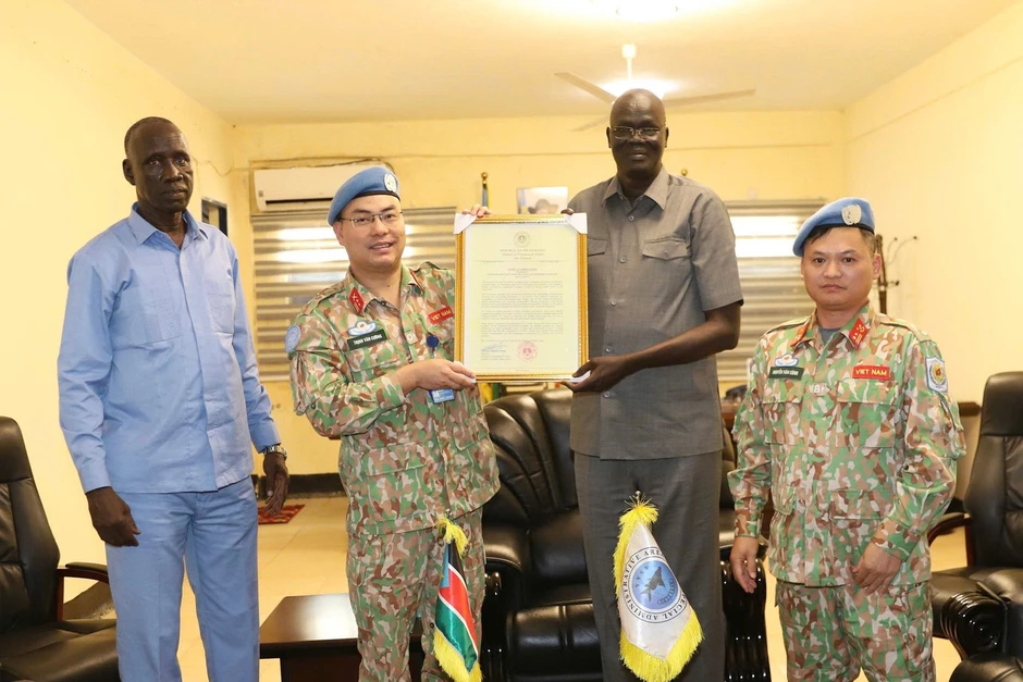 Công thư đặc biệt của Chính phủ Nam Sudan gửi tới Công binh Việt Nam Công thư đặc biệt của Chính phủ Nam Sudan gửi tới Công binh Việt Nam