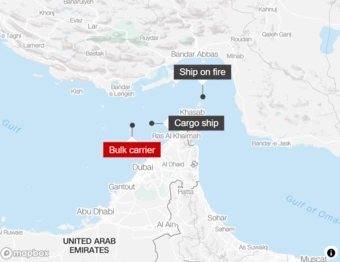 Đã có ba tàu chở hàng bị tấn công gần Eo biển Hormuz