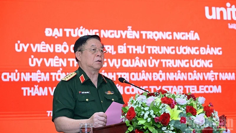 Đại tướng Nguyễn Trọng Nghĩa thăm, làm việc với Công ty Star Telecom Đại tướng Nguyễn Trọng Nghĩa thăm, làm việc với Công ty Star Telecom