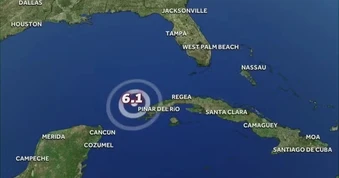 Động đất mạnh ngoài khơi Cuba