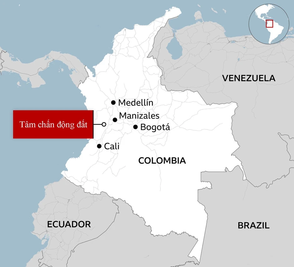 Động đất rung chuyển Colombia, ít nhất 30 người chết Động đất rung chuyển Colombia, ít nhất 30 người chết