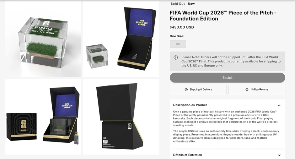 FIFA bán mảnh cỏ sân chung kết World Cup giá 450 USD - Báo TinVina FIFA bán mảnh cỏ sân chung kết World Cup giá 450 USD - Báo TinVina