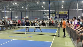 Giao lưu Pickleball chào mừng 136 năm Ngày sinh Chủ tịch Hồ Chí Minh tại Lào