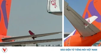 Hai máy bay chở khách va chạm trên đường băng ở Ấn Độ