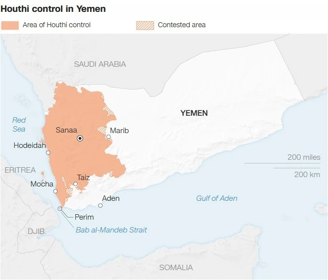 Houthi đẩy Biển Đỏ tới bờ vực khủng hoảng: Bab el-Mandeb có thể thành Hormuz thứ hai? Houthi đẩy Biển Đỏ tới bờ vực khủng hoảng: Bab el-Mandeb có thể thành Hormuz thứ hai?